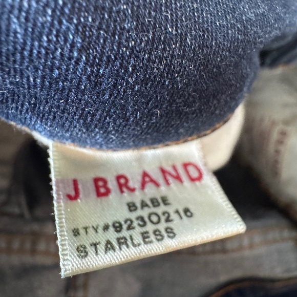 J Brand Babe Starless Cotton Blend Low Rise Y2K Style Flare Blue Jeans Size 26 - Picture 12 of 14